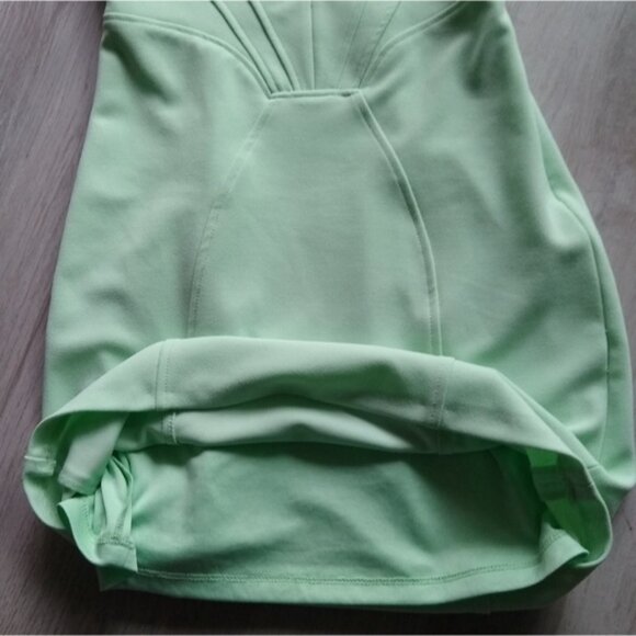 Zara Bodycon Spaghetti Strap Mini Dress with Tie Detail, Size 5 Light Mint Green - Picture 9 of 12